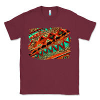 Burgundy western aztec background pattern Classic Tee - OliviaCreatesArt
