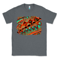 Charcoal Heather western aztec background pattern Classic Tee - OliviaCreatesArt