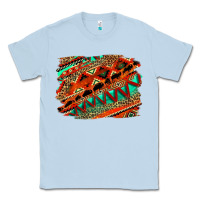 Dusty Blue western aztec background pattern Classic Tee - OliviaCreatesArt