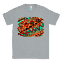 Heather Grey western aztec background pattern Classic Tee - OliviaCreatesArt