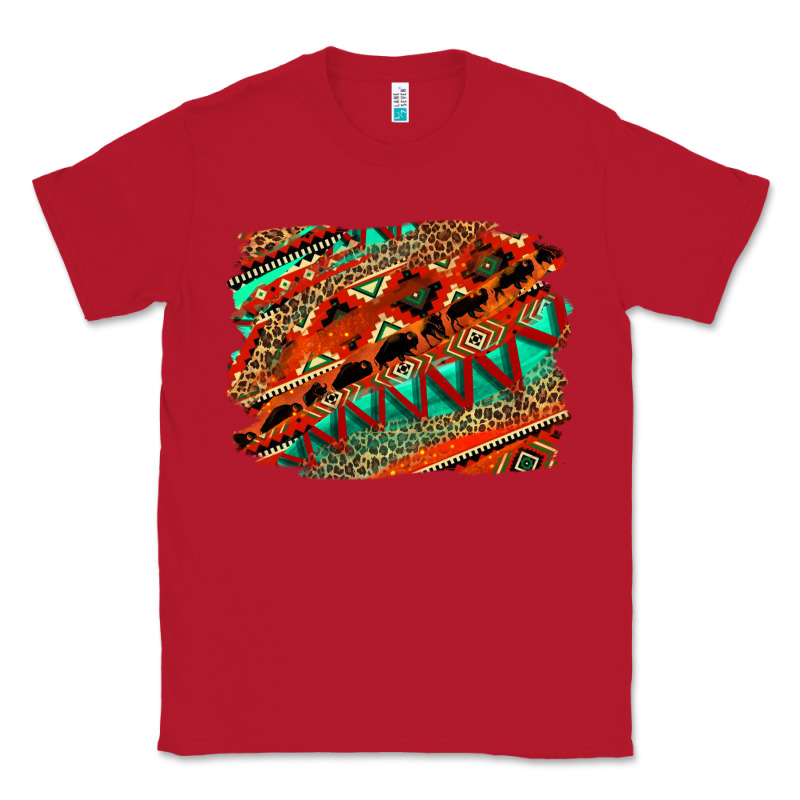 Western Aztec Background Pattern Classic Tee by OliviaCreatesArt | Teevron