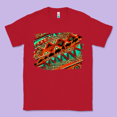 Western Aztec Background Pattern Classic Tee Designed By Oliviacreatesart
