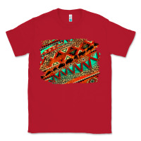 Red western aztec background pattern Classic Tee - OliviaCreatesArt