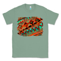Sage western aztec background pattern Classic Tee - OliviaCreatesArt