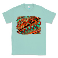 Seafoam western aztec background pattern Classic Tee - OliviaCreatesArt
