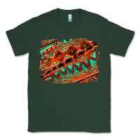 Sports Green western aztec background pattern Classic Tee - OliviaCreatesArt