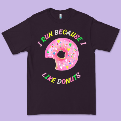 I Run Because I Like Donuts Premium Tee Designed By Studioelite