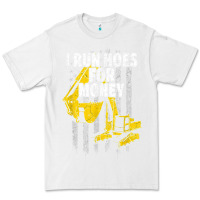 White heavy equipment operator i run hoes for money usa flag t shirt Premium Tee - StudioElite