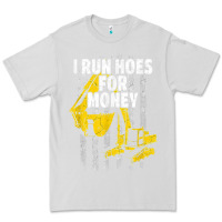 Dove Grey heavy equipment operator i run hoes for money usa flag t shirt Premium Tee - StudioElite