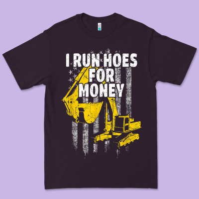 Heavy Equipment Operator I Run Hoes For Money Usa Flag T Shirt Premium Tee Designed By Studioelite