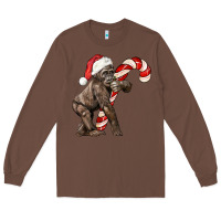 Chestnut Christmas Candy Cane Baby Gorilla Long Sleeve Tee - LillyAllenDesigns
