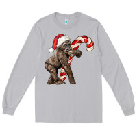Moon Dust Christmas Candy Cane Baby Gorilla Long Sleeve Tee - LillyAllenDesigns