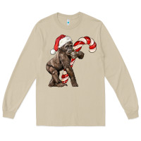 Mushroom Christmas Candy Cane Baby Gorilla Long Sleeve Tee - LillyAllenDesigns