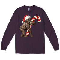 Plum Christmas Candy Cane Baby Gorilla Long Sleeve Tee - LillyAllenDesigns