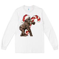 White Christmas Candy Cane Baby Gorilla Long Sleeve Tee - LillyAllenDesigns