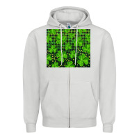 Saint Patricks Day Shamrock And Plaid Zipper Hoodie | Teevron