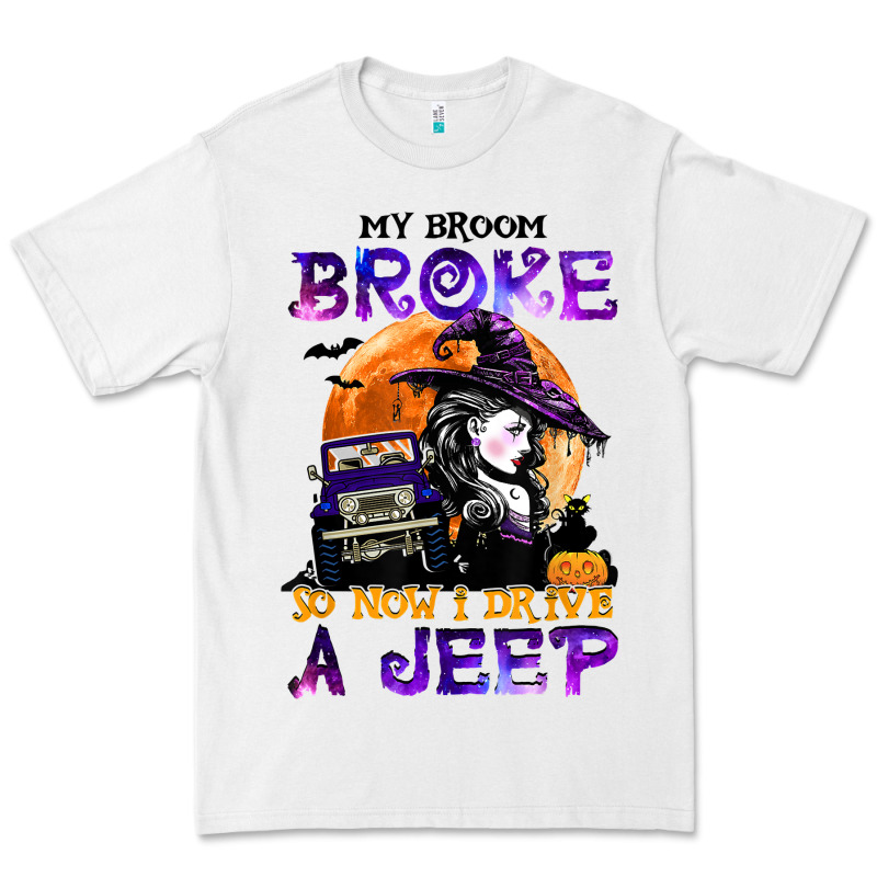 My Broom Broke So Now I Drive A J.e.e.p Witch Halloween T Shirt Premium Tee by StudioElite | Teevron