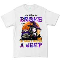 My Broom Broke So Now I Drive A J.e.e.p Witch Halloween T Shirt Premium Tee | Teevron