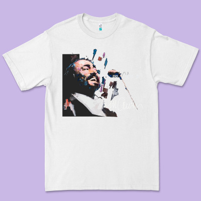 Original Portrait Of Luciano Pavarotti Premium Tee Designed By Studioelite