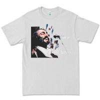 Dove Grey Original Portrait of Luciano Pavarotti Premium Tee - StudioElite