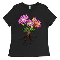 Black Bitterroot Flower Ladies Tee - LillyAllenDesigns