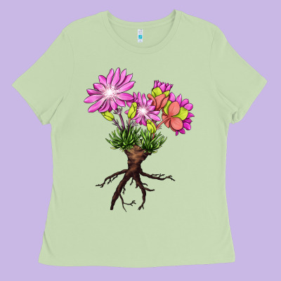Bitterroot Flower Ladies Tee Designed By Lillyallendesigns