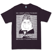 Plum no i don't listen to music because it fuckking suckks t shirt Premium Tee - StudioElite