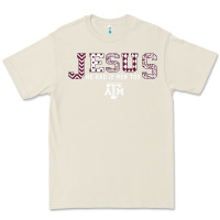 Bone Texas A&m Aggies Jesus - Had 12 Men - Patterned Premium Tee - PixelFlow