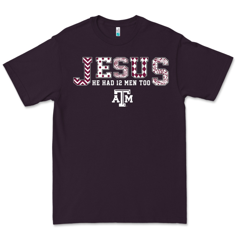 Texas A&m Aggies Jesus - Had 12 Men - Patterned Premium Tee by PixelFlow | Teevron