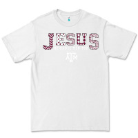 White Texas A&m Aggies Jesus - Had 12 Men - Patterned Premium Tee - PixelFlow