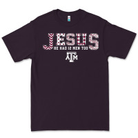Plum Texas A&m Aggies Jesus - Had 12 Men - Patterned Premium Tee - PixelFlow