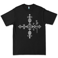 Black haitian veve  voodoo symbol t shirt Premium Tee - PixelFlow