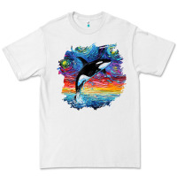 White Orca Killer Whale Starry Night Impressionist Dog Art By Aja Premium Tee - PixelFlow