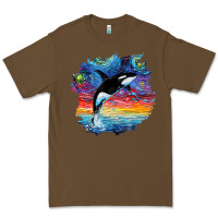 Cacao Orca Killer Whale Starry Night Impressionist Dog Art By Aja Premium Tee - PixelFlow