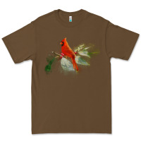 Cacao wild red cardinal bird long sleeve Premium Tee - PixelFlow