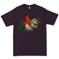 Plum wild red cardinal bird long sleeve Premium Tee - PixelFlow