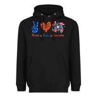 Black Peace Love America Heavyweight Hoodie - Jasminsmagicworld
