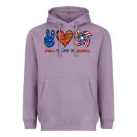 Lavender Peace Love America Heavyweight Hoodie - Jasminsmagicworld