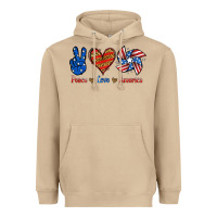Mushroom Peace Love America Heavyweight Hoodie - Jasminsmagicworld