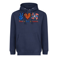 Navy Peace Love America Heavyweight Hoodie - Jasminsmagicworld