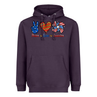 Plum Peace Love America Heavyweight Hoodie - Jasminsmagicworld