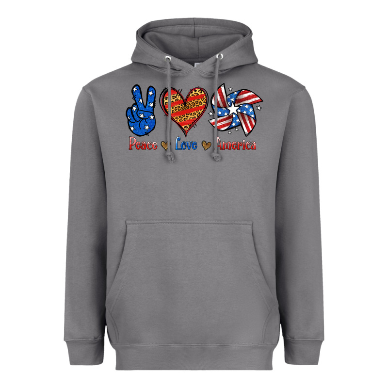 Peace Love America Heavyweight Hoodie by Jasminsmagicworld | Teevron