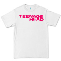 White Teenage Head Print (Pink) Plain Premium Tee - PixelFlow