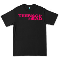Black Teenage Head Print (Pink) Plain Premium Tee - PixelFlow