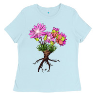 Baby Blue Bitterroot Flower Ladies Tee - LillyAllenDesigns