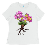 White Bitterroot Flower Ladies Tee - LillyAllenDesigns