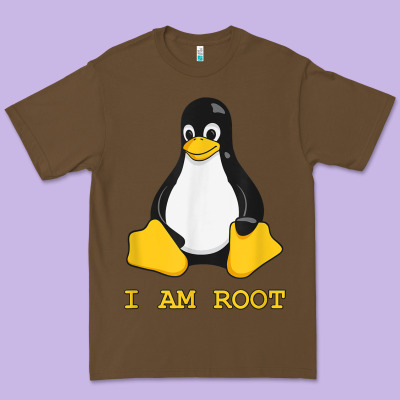 Linux Mascot Tux The Penguin I Am Root Tshirt Men Women Kids Premium Tee Designed By Pixelflow