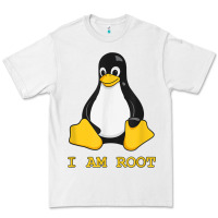 White Linux Mascot Tux the Penguin I Am Root TShirt Men Women Kids Premium Tee - PixelFlow