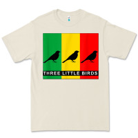 Bone THREE LITTLE BIRDS Premium Tee - PixelFlow