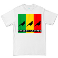 White THREE LITTLE BIRDS Premium Tee - PixelFlow